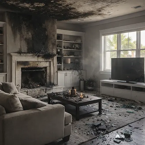 Residential Fire Damage Restoration Services by Disaster Restoration Icons in Ruskin FL